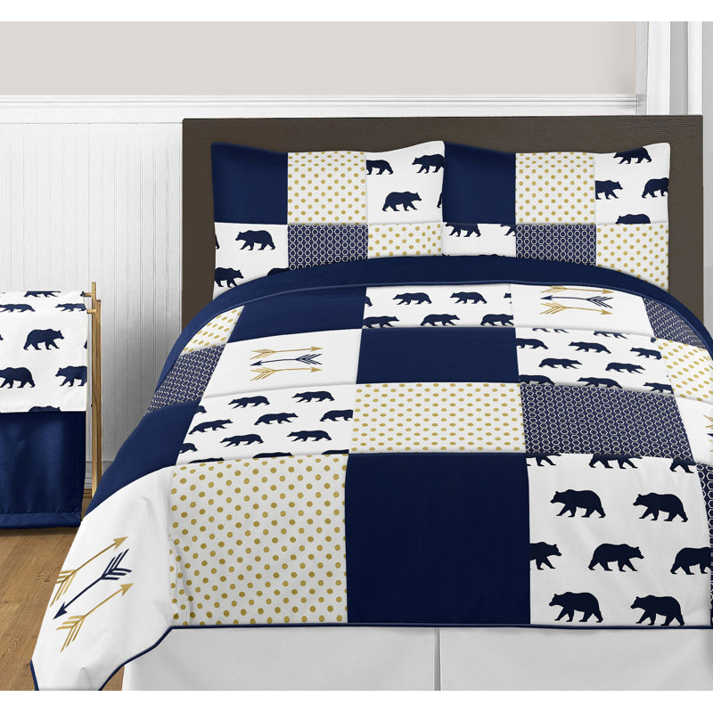 Sweet Jojo Designs Big Bear 3 Piece Full Queen Reversible
