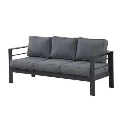 brandtley aluminum patio sofa