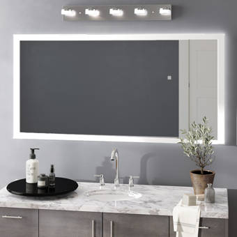 Orren Ellis Baraboo Lighted Bathroom Vanity Mirror Reviews Wayfair