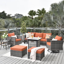 atleisure rafael 7 piece woven deep seating patio set