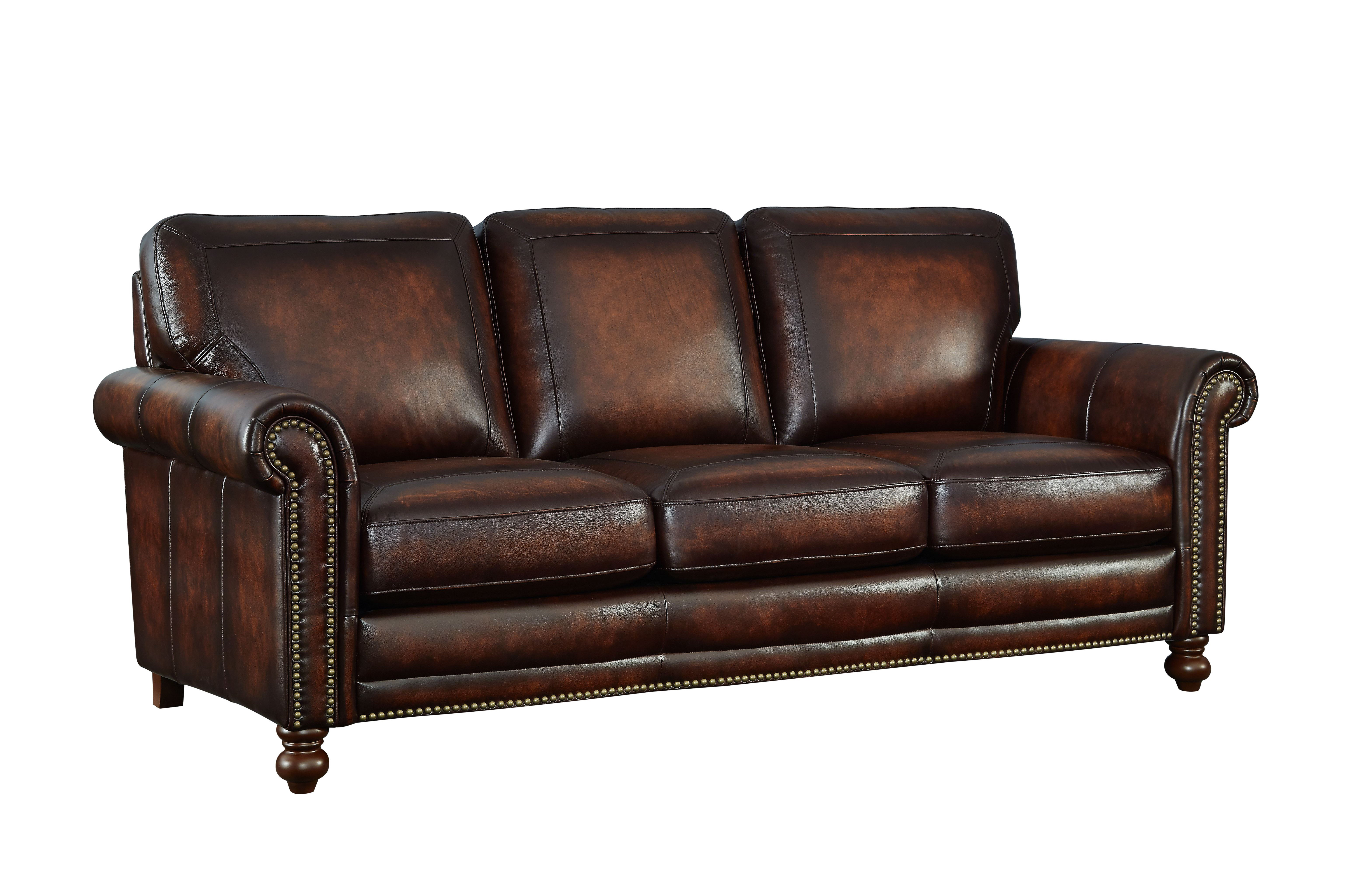 Darby Home Co Cecília Leather Sofa Wayfair Darby Home Co Cecília Leather Sofa