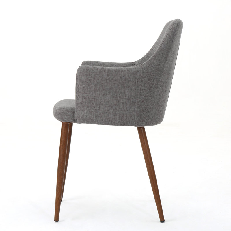 Set of 2 K LIVING DC-025 Beige Fabric Upholstered Dining Chairs
