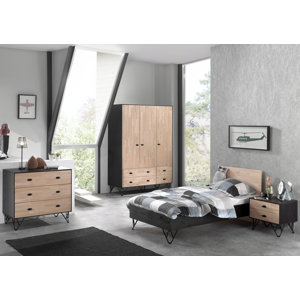 4-tlg. Schlafzimmer-Set William, 90 x 200 cm von..