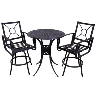 Go to store & view more images Waynesburg 3 Piece Dining Set with Cushions by Red Barrel Studio