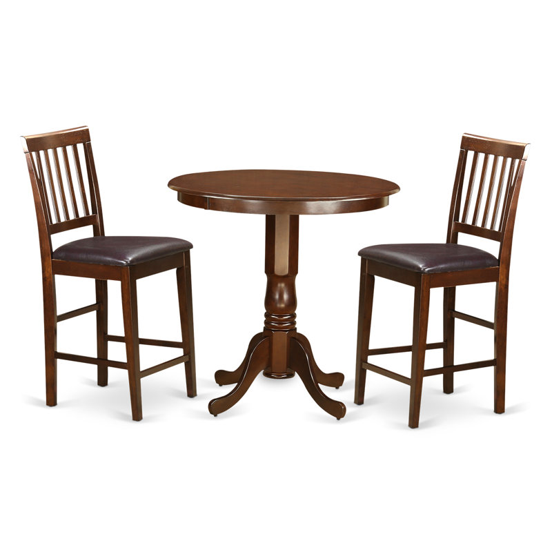 Wooden Importers Jackson 3 Piece Counter Height Pub Table Set Wayfair