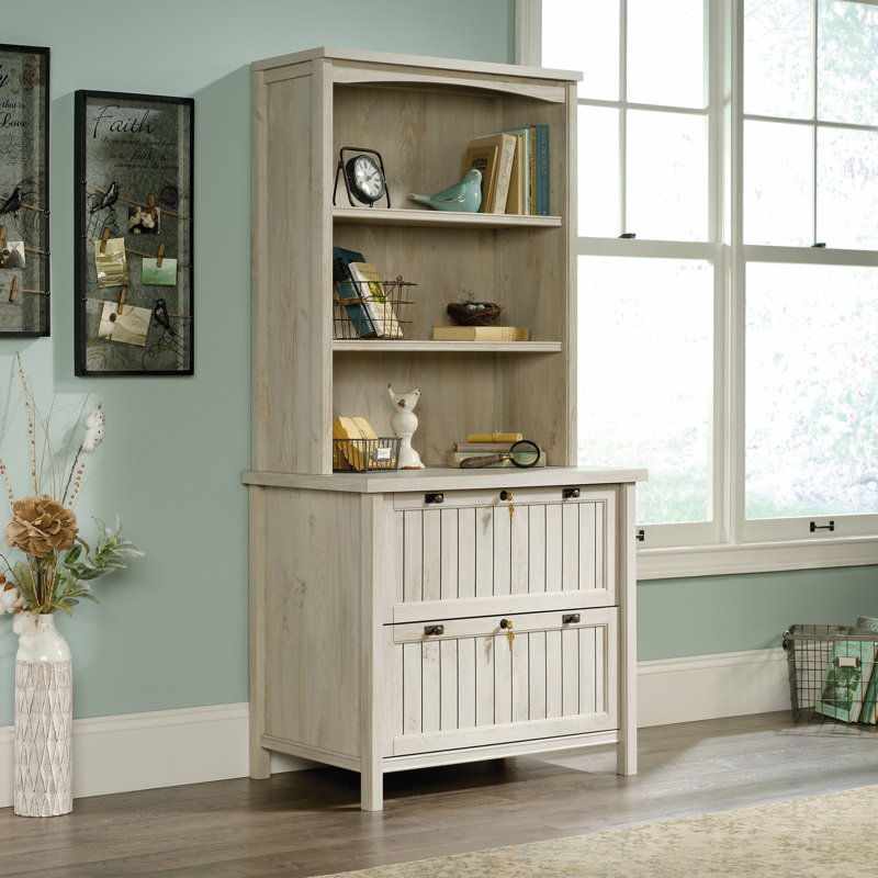 Laurel Foundry Modern Farmhouse Shelby 2 Drawer Lateral Filing Cabinet With Hutch Reviews Wayfair