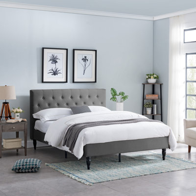 Cholet Tufted Upholstered Low Profile Platform Bed