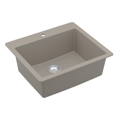 Karran Quartz 25'' X 22'' Single Bowl Drop-in Kitchen Sink