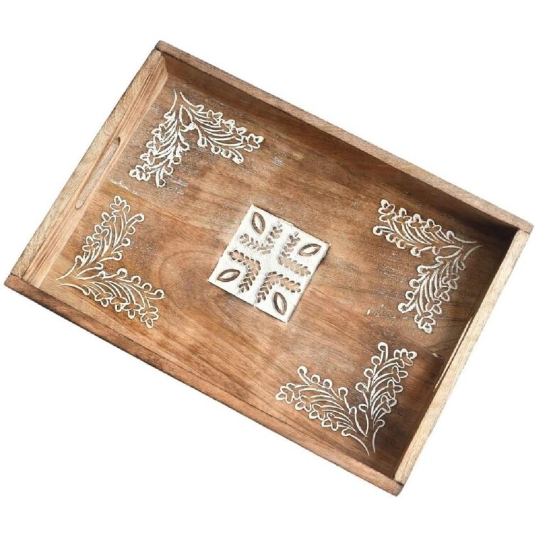 Rustic Wood Tray Decorative Tray 18 Cherry Decorative Serving Trays Decorative Trays For Ottomans Decorative Wood Tray