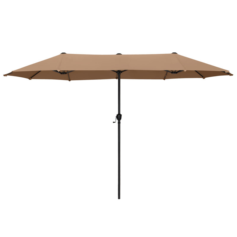 Aletse 13' x 6.5' Rectangular Market Umbrella Color/Pattern: Maillard Brown