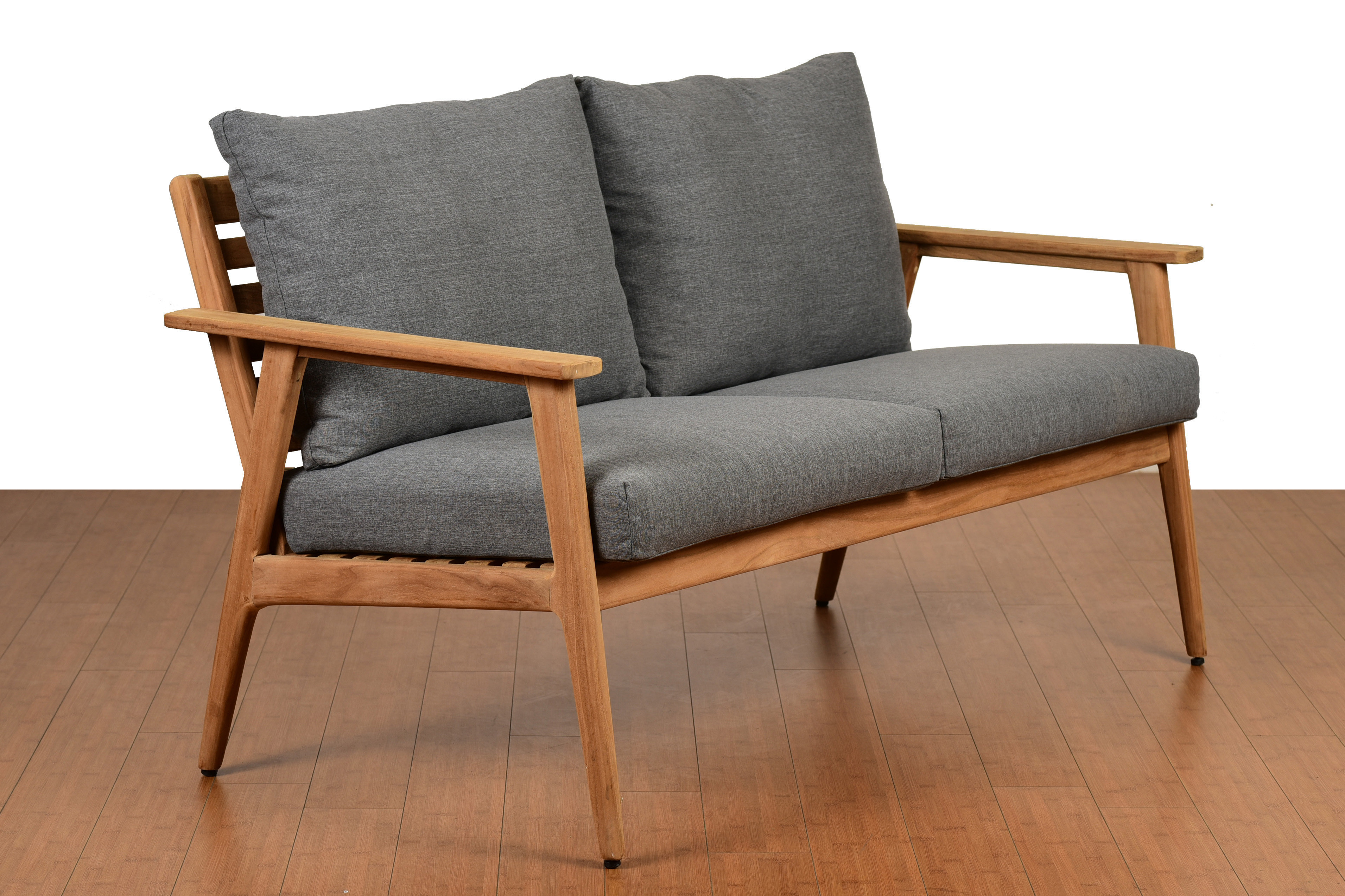 Darrah Deep Seating Teak Patio Sofa With Cushions Allmodern