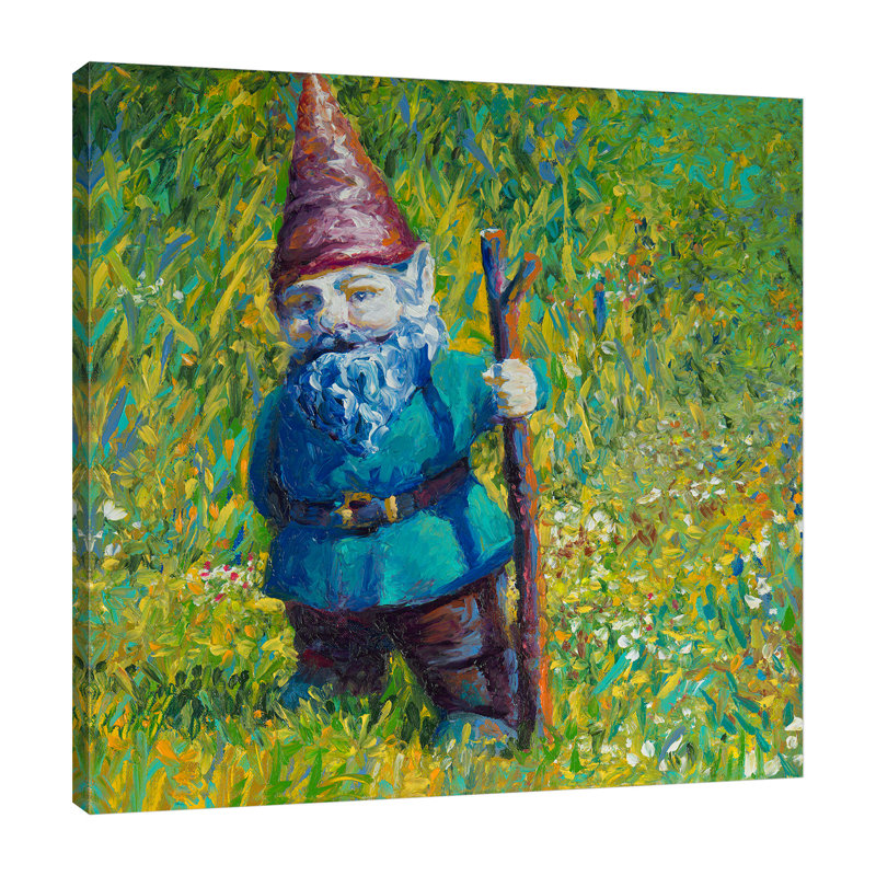 East Urban Home 'Garden Gnome' by Iris Scott Acrylic Painting Print on