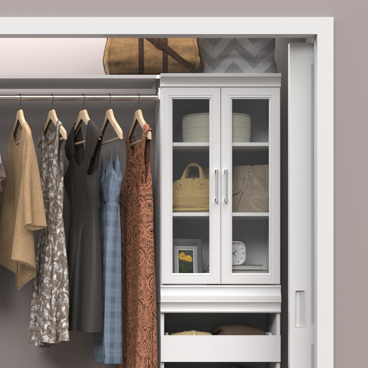 ClosetMaid 4595 Modular Closet Storage Glass 2-Door Kit White ClosetMaid 4595 Modular Closet Storage Glass 2-Door Kit White