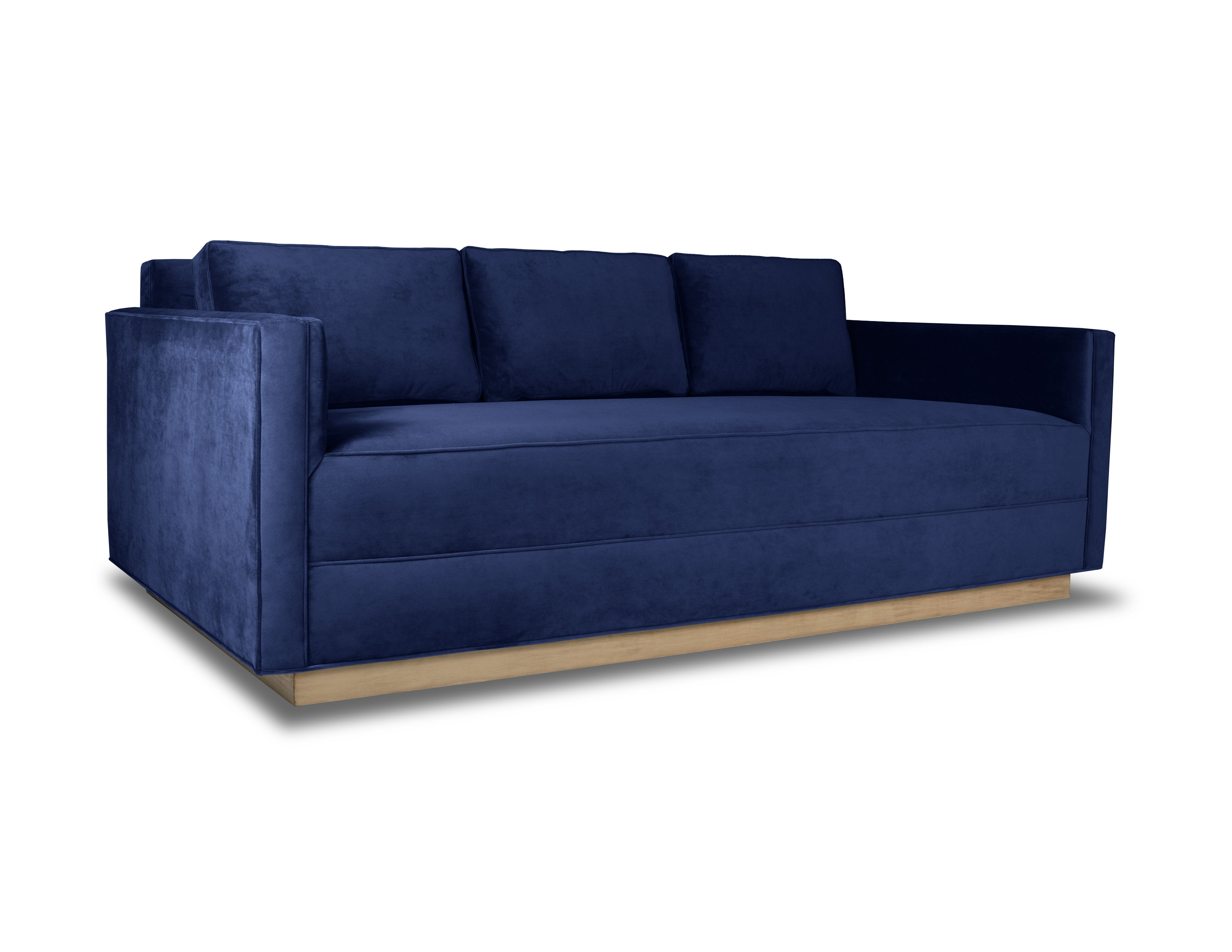 Orren Ellis Picariello Velvet 84 Square Arm Sofa Wayfair