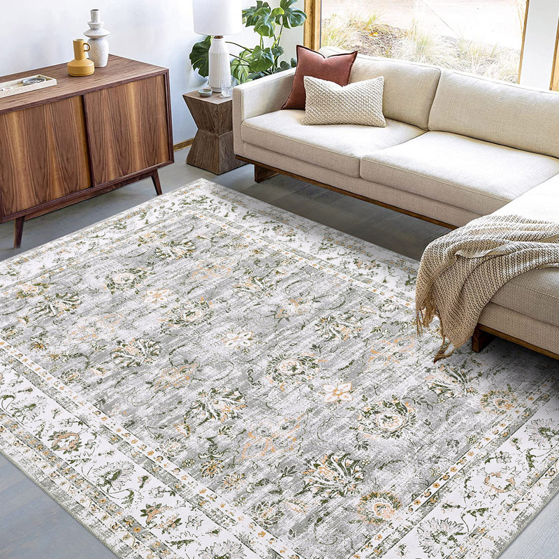 Sailas Area Rug with Non-Slip Backing Rug Size: Rectangle 4' x 6'