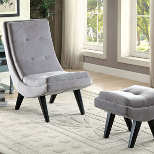 Go to store & view more images Everly Quinn Avianna Transitional Lounge Chair and Ottoman