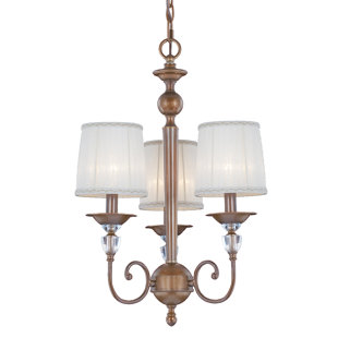 Go to store & view more images Locksley 3-Light Shaded Chandelier by Eurofase