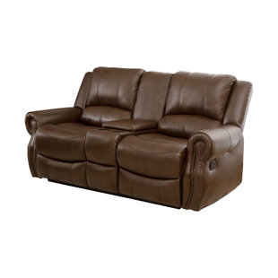 Go to store & view more images Darby Home Co Baynes Leather Reclining Loveseat