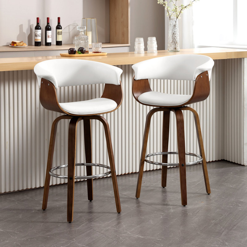 Lelio Swivel Upholstered Counter & Bar Stool