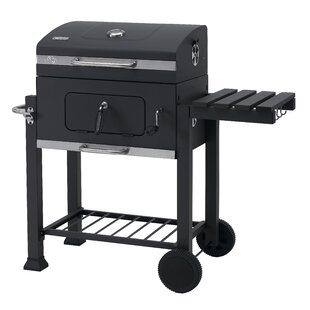 Enriquez 42cm Portable Charcoal Barbecue With Side Table And Grid In Grid System By Sol 72 Outdoor