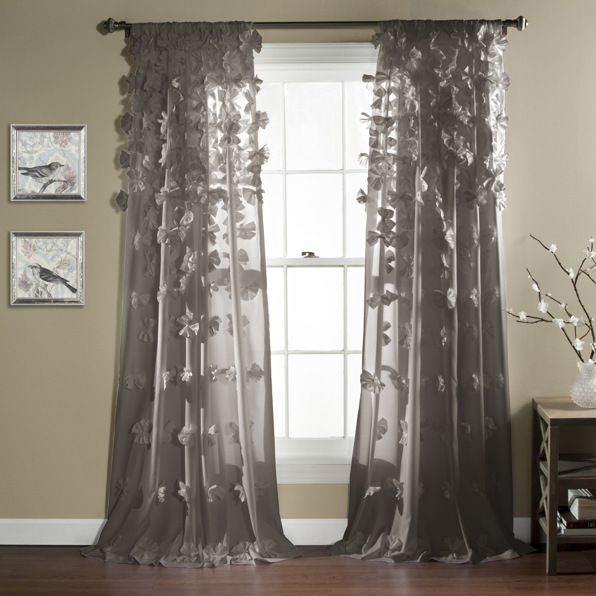 Ophelia Co Clarkstown Semi Sheer Rod Pocket Single Curtain Panel Reviews Wayfair