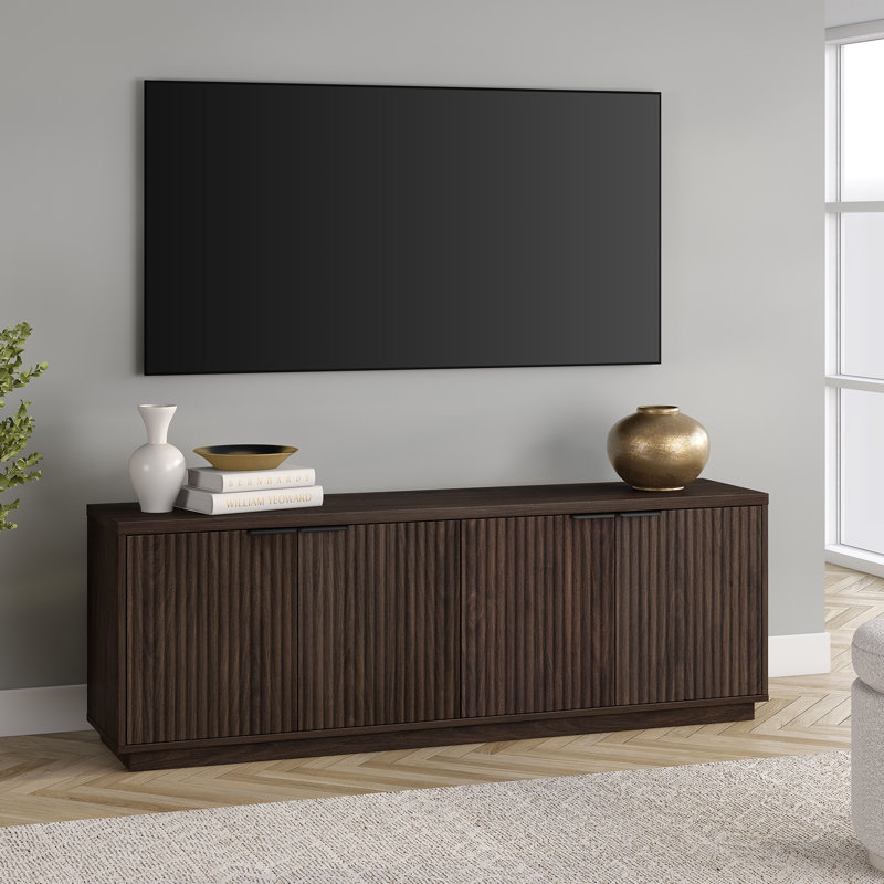Mansfield TV Stand for TVs up to 78" Color: Alder Brown