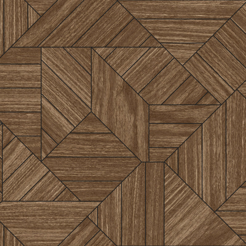 Union Rustic Shaver 33 L X 20 5 W Wood Geometric Wallpaper Roll