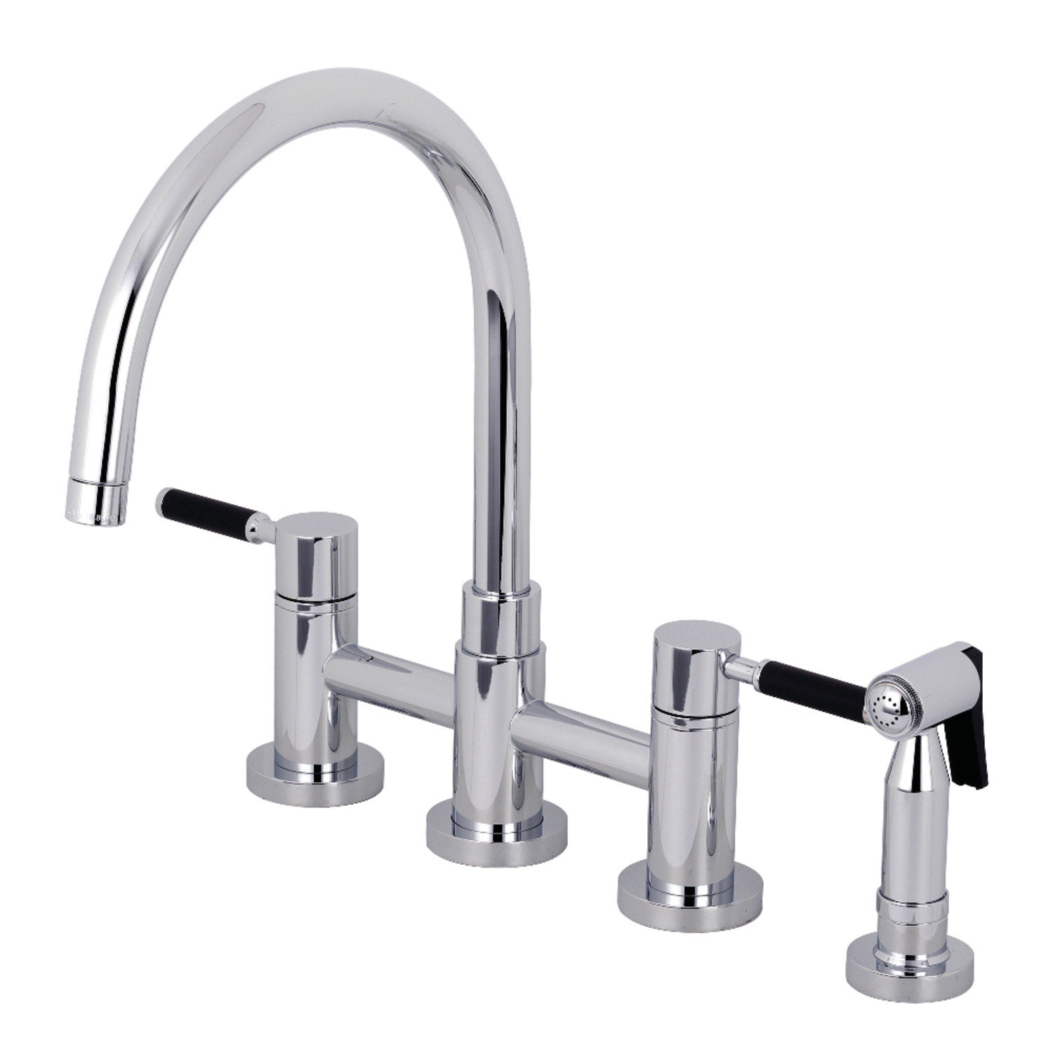 Kingston Brass Concord Pull Down Bridge Faucet With Side Spray