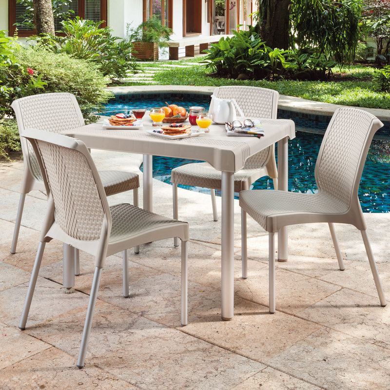 Winston Porter Abe Patio 5 Piece Dining Set Reviews Wayfair
