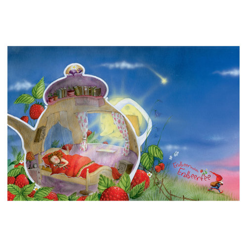 Evie the Strawberry Fairy - Sleep well! 2.55m x 3.84m Textured Matte Peel & Stick Wall Mural East Urban Home