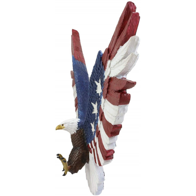 Millwood Pines Large Flying American Flag Tattoo Bald Eagle With Talons Out Wall Decor Reviews Wayfair