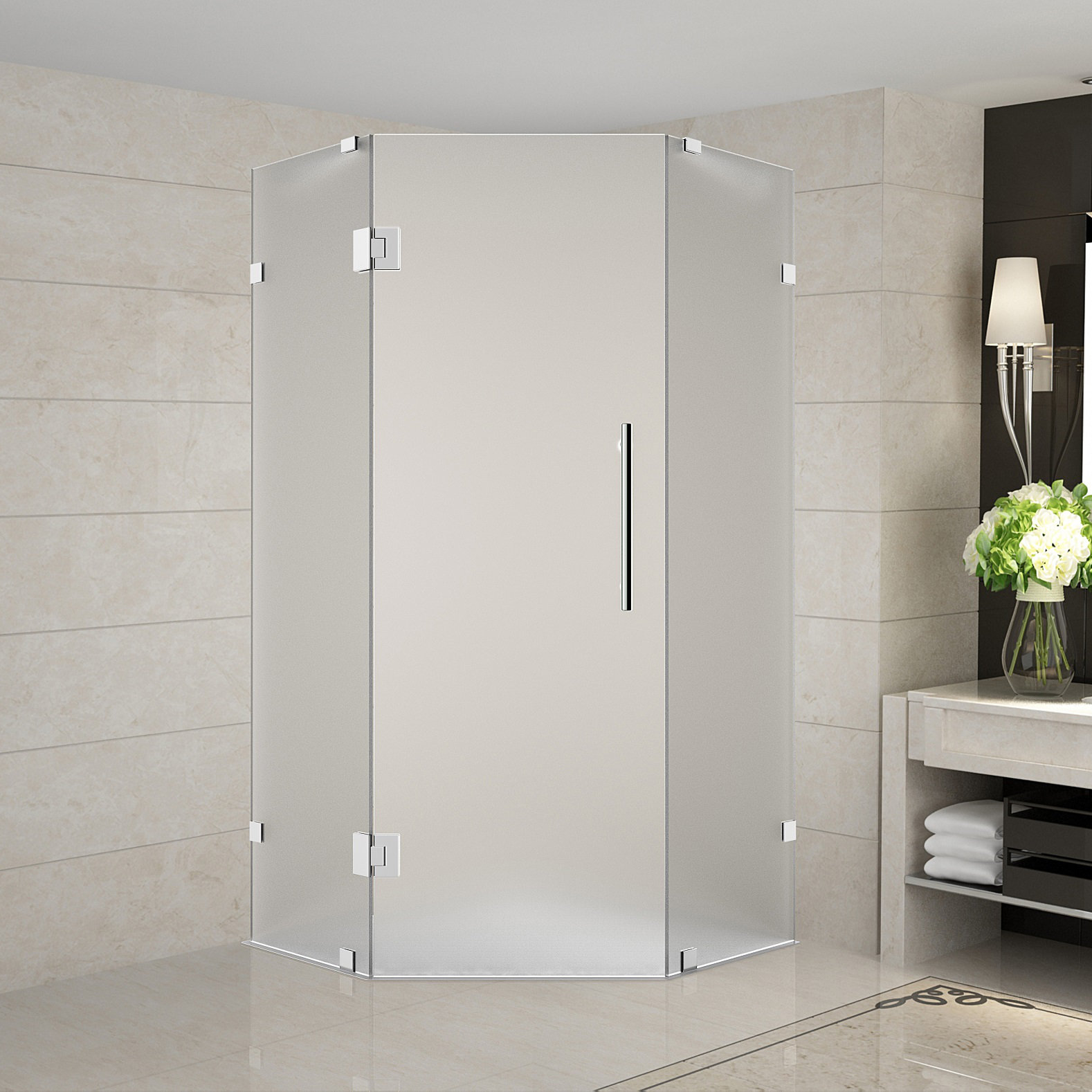 Neoscape 36 X 72 Hinged Frameless Shower Door Neoscape 36 X 72 Hinged Frameless Shower Door