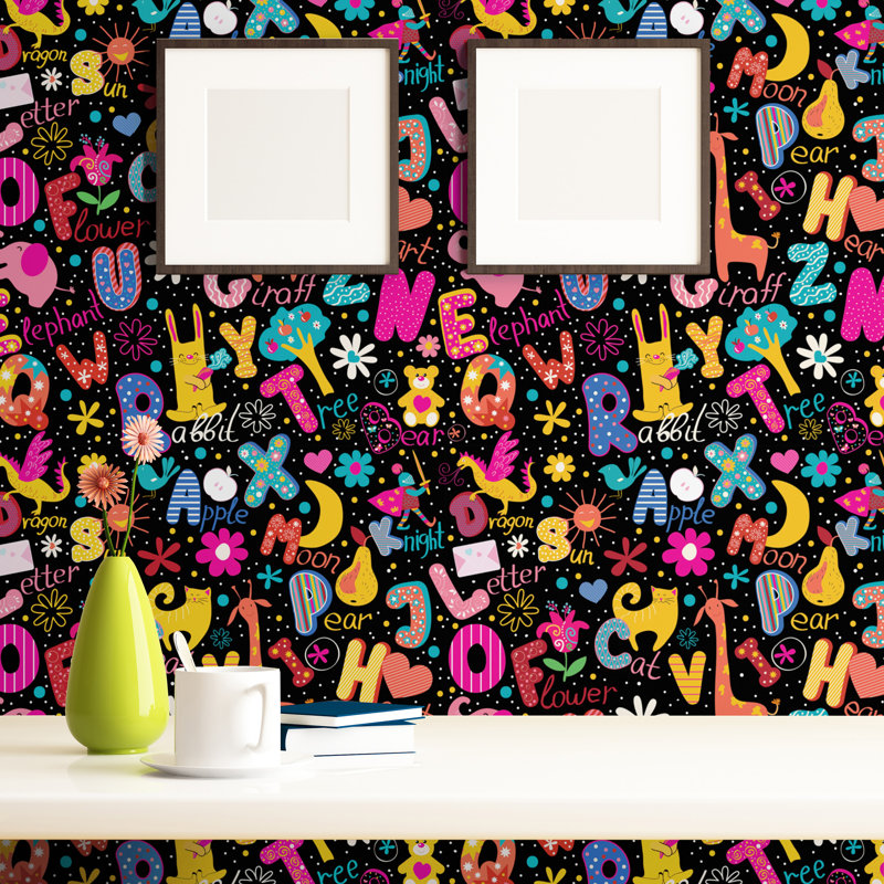 Isabelle Max Vigue Neon Fantasy Children Removable Peel And Stick Wallpaper Panel Wayfair