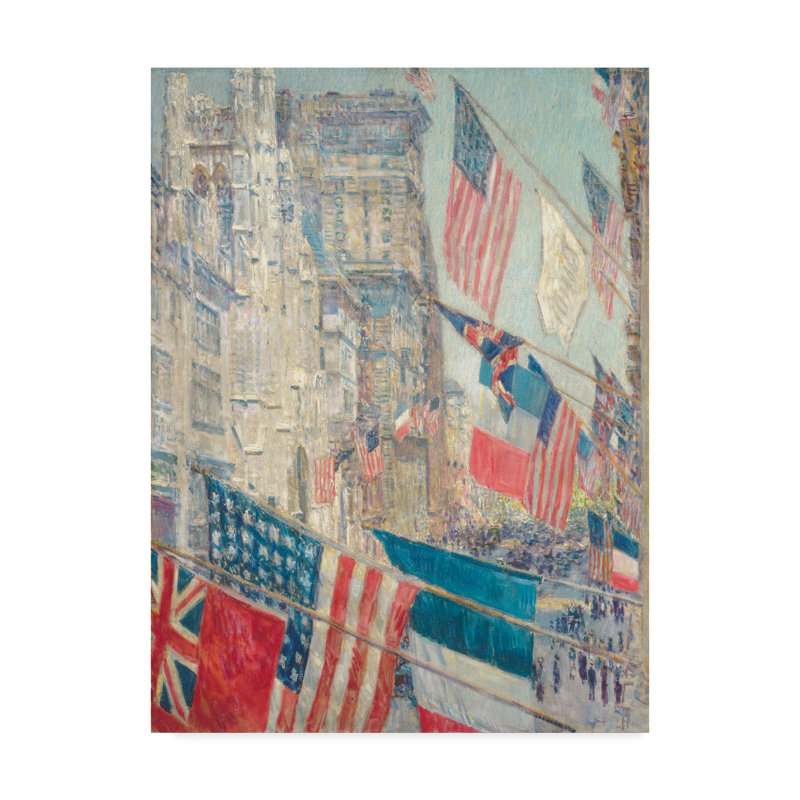 Trademark Art Allies Day May Oil Painting Print On Wrapped