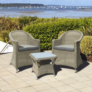 2-Sitzer Loungemöbel-Set Hampton aus Rattan von..