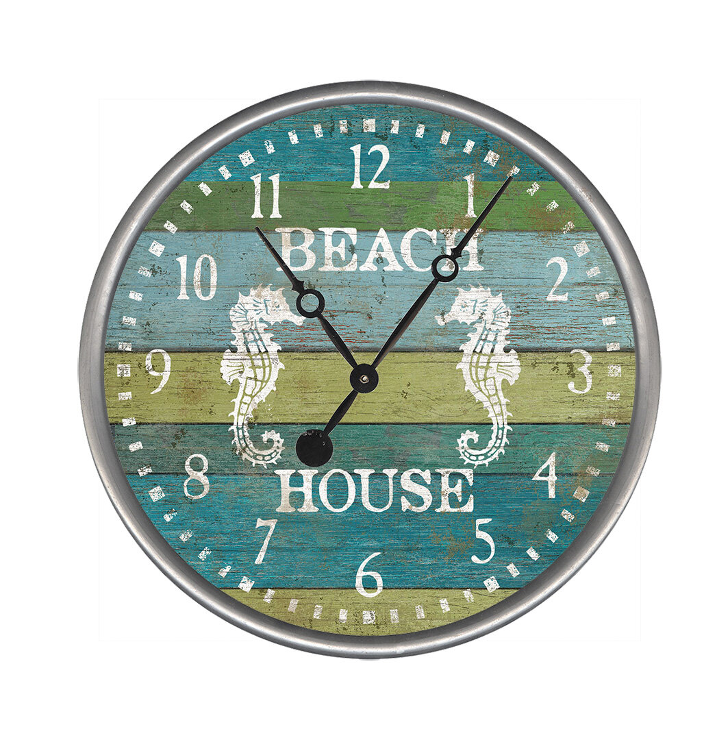 Vintage Signs Beach House Wall Clock Reviews Wayfair