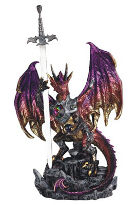 Dragon in Armor with Sword Figurine MajorQ