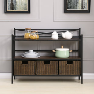 Go to store & view more images Gracie Oaks Magee Iron Baker's Rack
