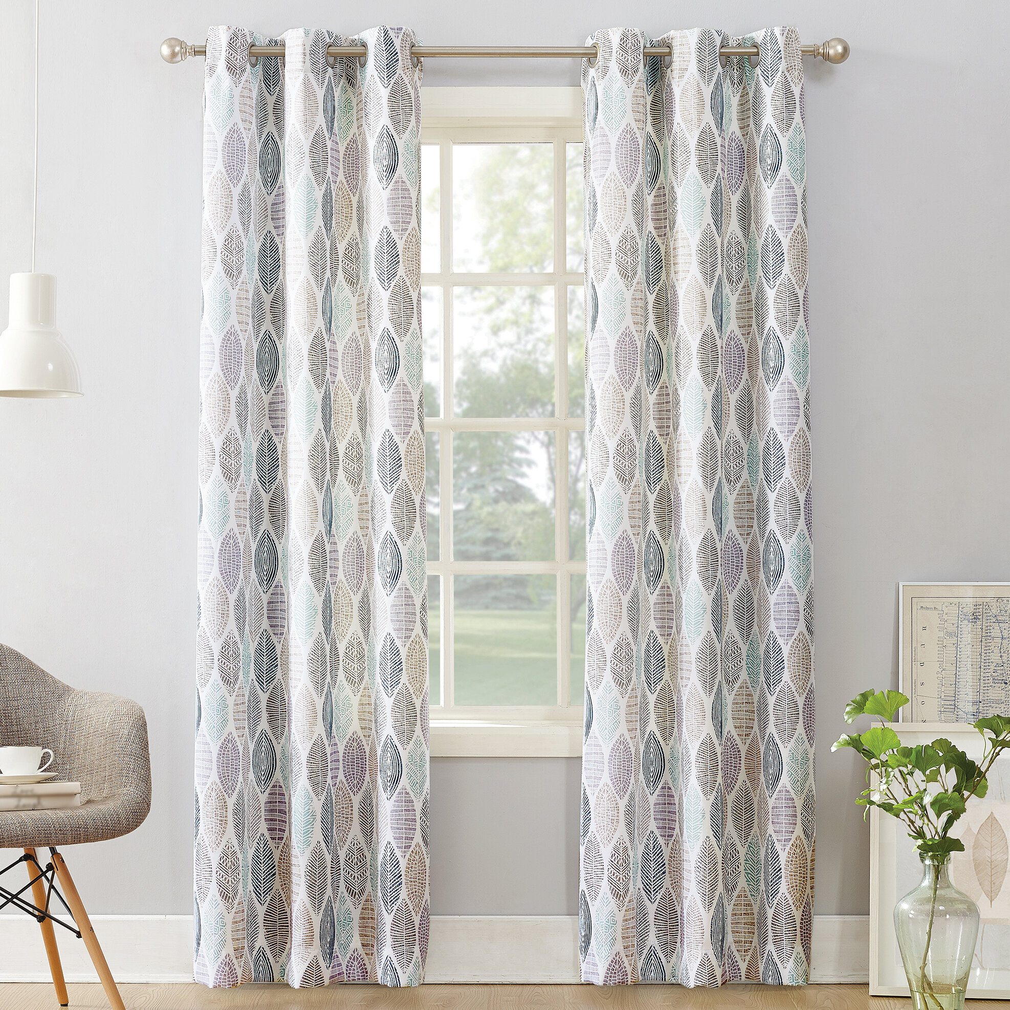 Basic Home Grommet Top Single Sheer Window Curtains Assorted Colors & Sizes