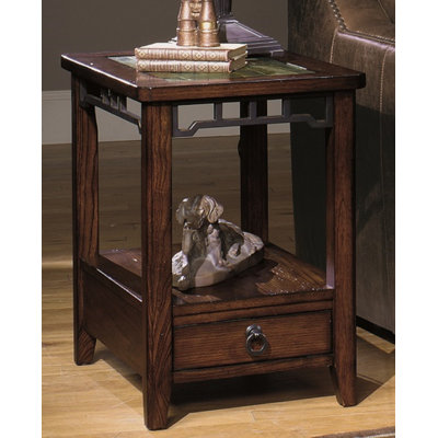 Stone End Table with Storage