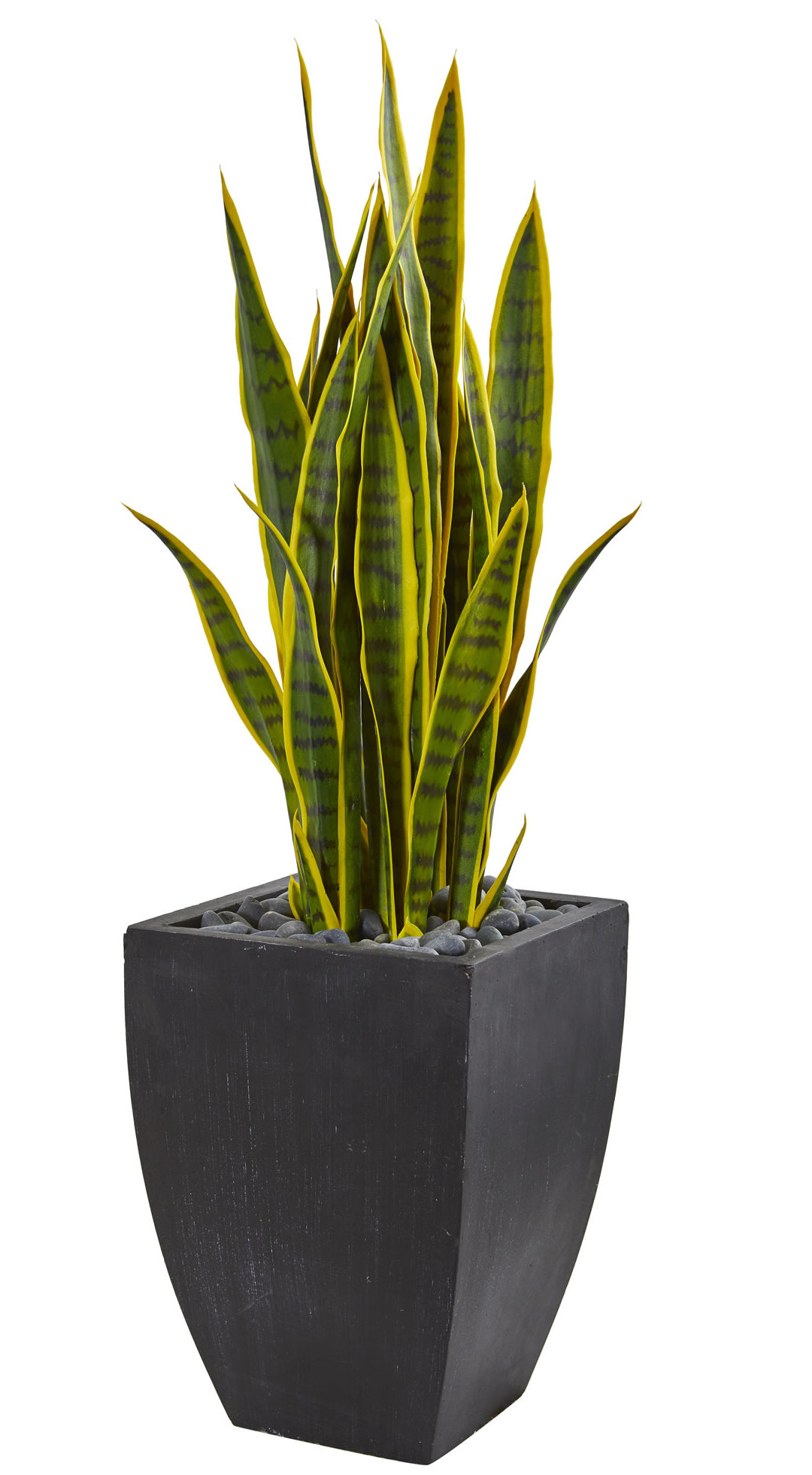 Bay Isle Home Faux Snake Plant in Stone Planter Wayfair