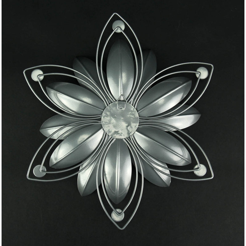 Rosdorf Park Jeweled 3d Metal Art Flower Wall Decor Wayfair