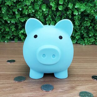 9.5 x 9.5 Piggy Bank with Message on Crystal