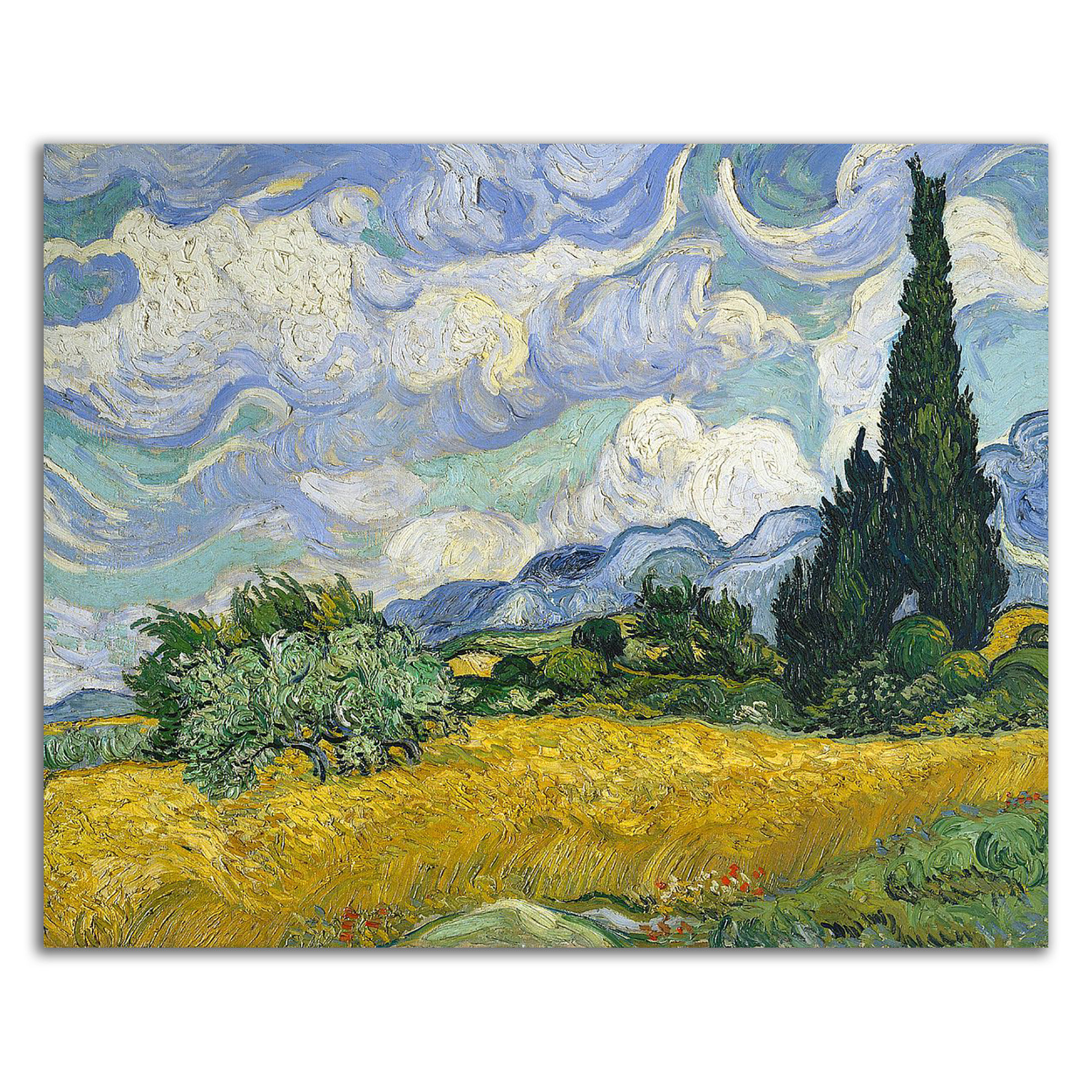 van gogh paintings cypresses