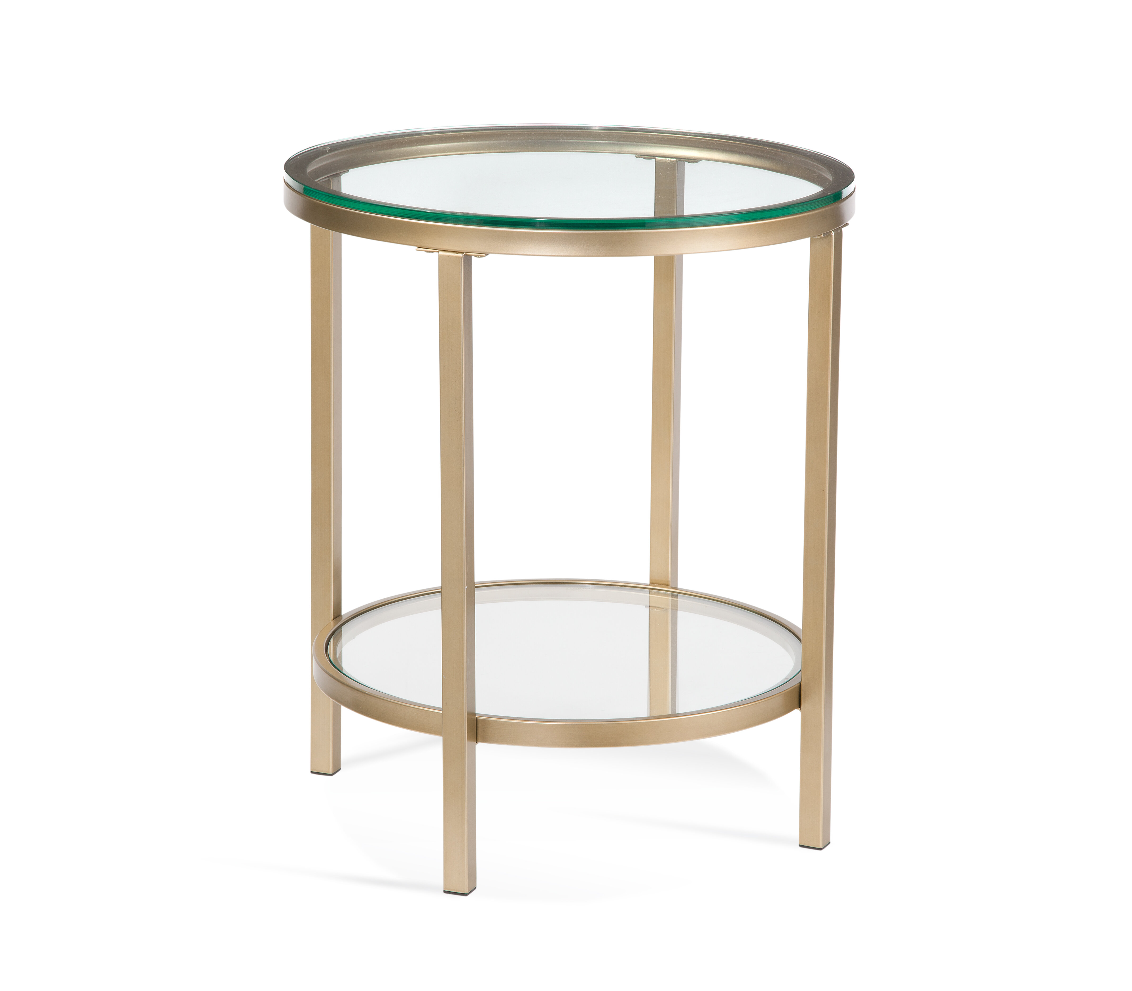 small tall glass table