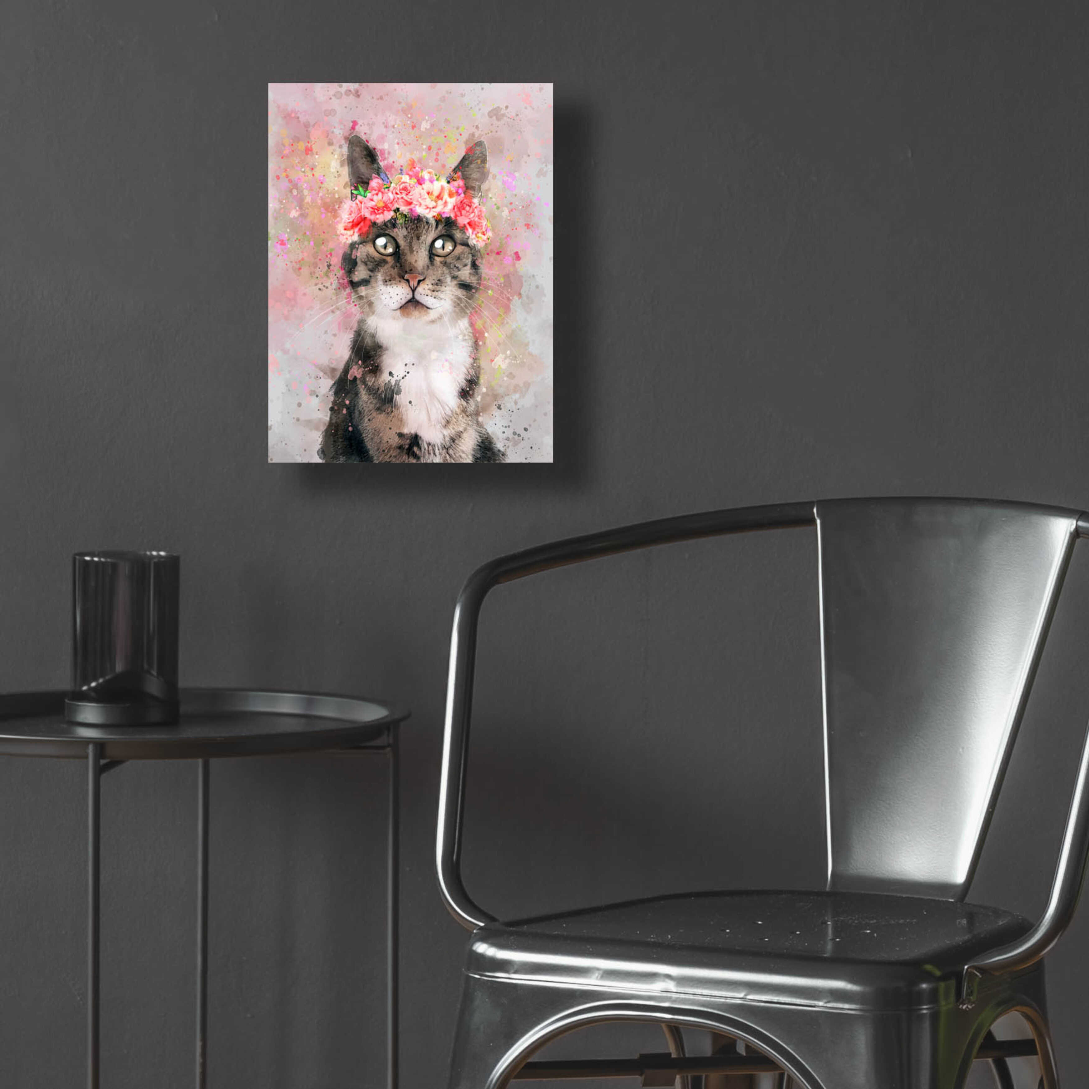 Red Barrel Studio® Epic Art 'Flower Crown Tabby Cat 2' By Furbaby Aff