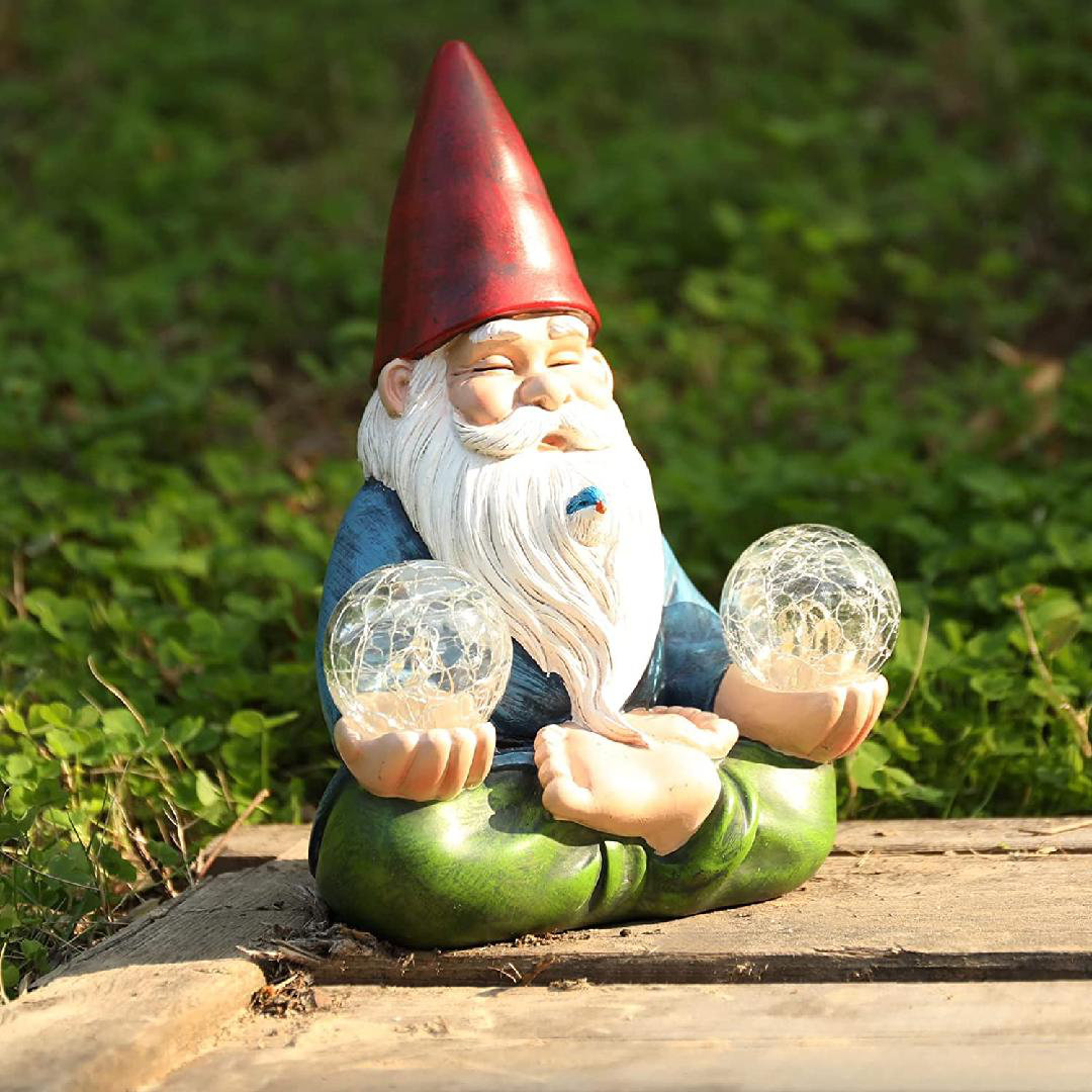 Arlmont & Co. Jarica Zen Gnomes with Two Cracked Garden Stone | Wayfair