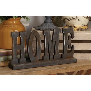 Wood Table Top Home Letter Block