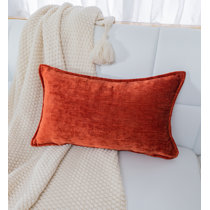 red chenille throw pillows