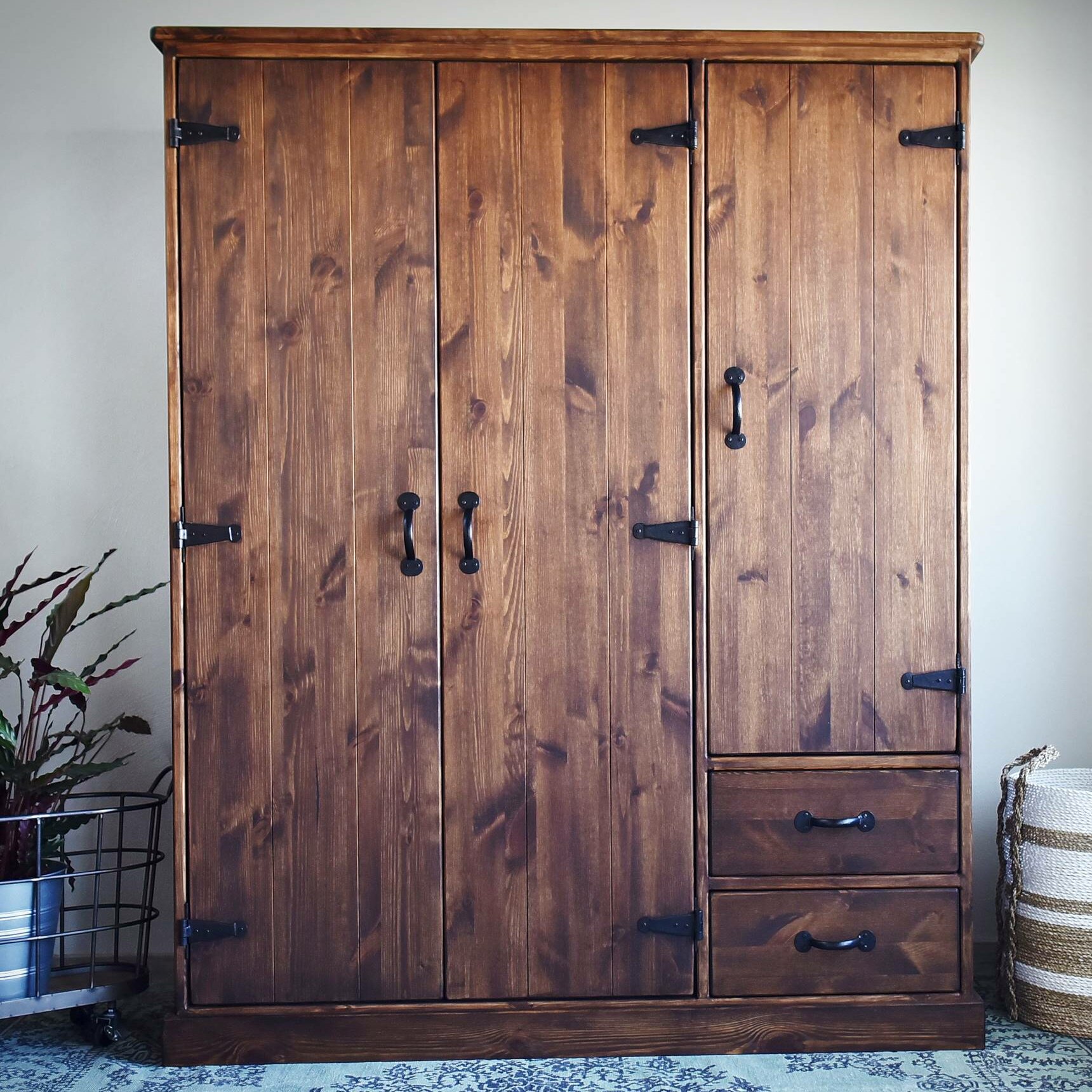 Union Rustic Cerny 3 Door Wardrobe Reviews Wayfair Co Uk